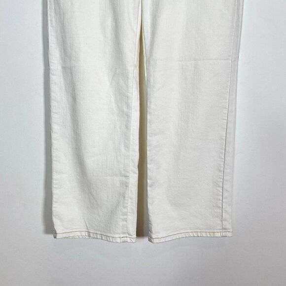 Eileen Fisher White Straight Leg Organic Cotton Jeans - Picture 5 of 8